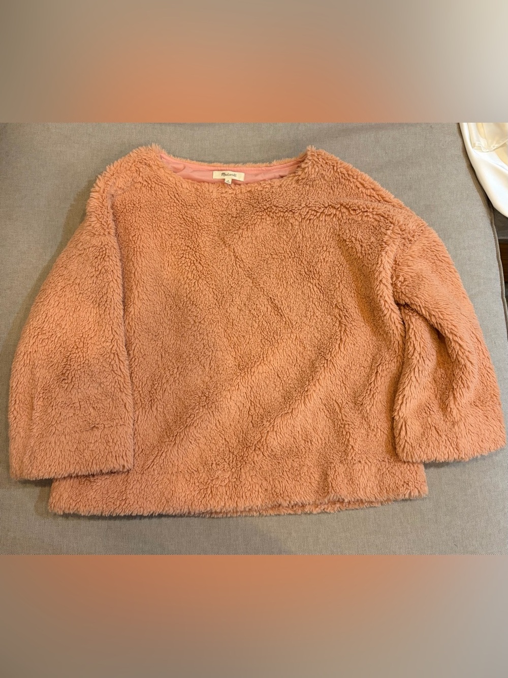 Madewell Superfurry Cropped Teddy Pullover